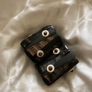 BlackJet and Wild Boar tusk bracelet